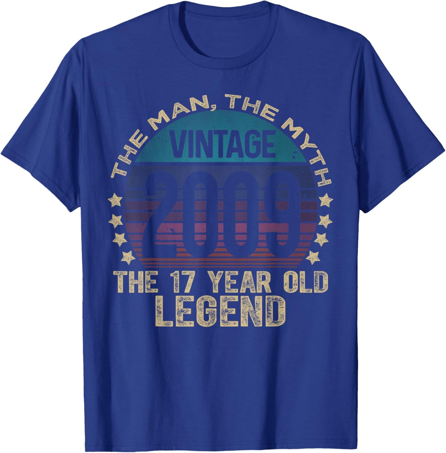 17 Year Old Gifts Vintage 2009 Limited Edition 17th Birthday T-Shirt - T-Shirt | Royal