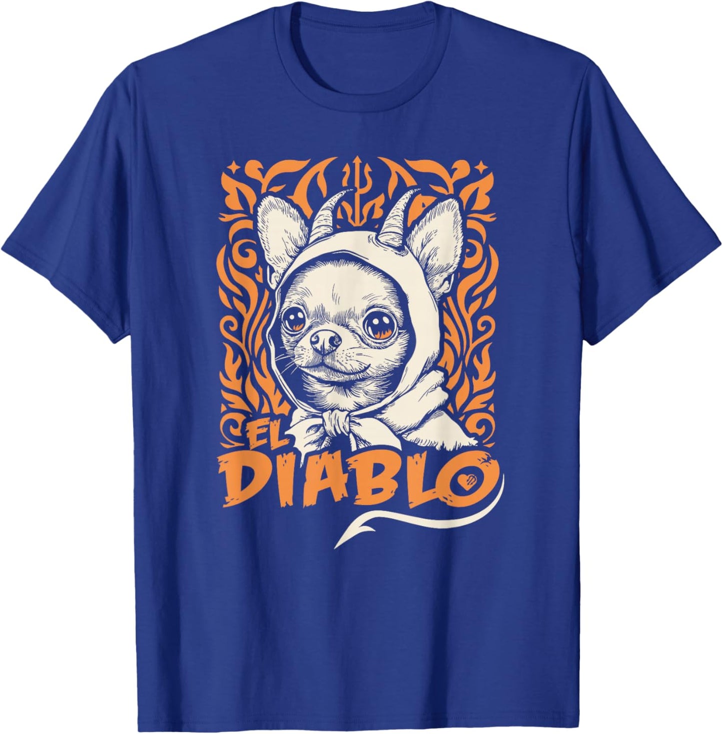 Funny Cute Spooky Ghost El Diablo Chihuahua Halloween Dog T-Shirt - T-Shirt | Royal