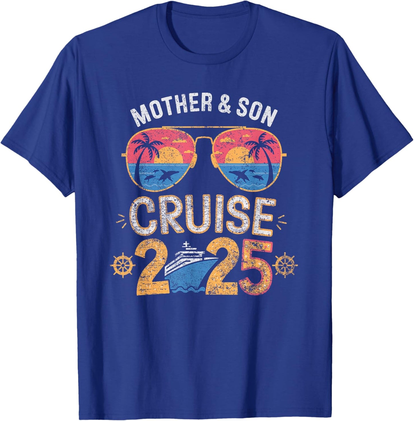 Mother Son Cruise 2025 Vacation Matching Family Trip Group T-Shirt - T-Shirt | Royal