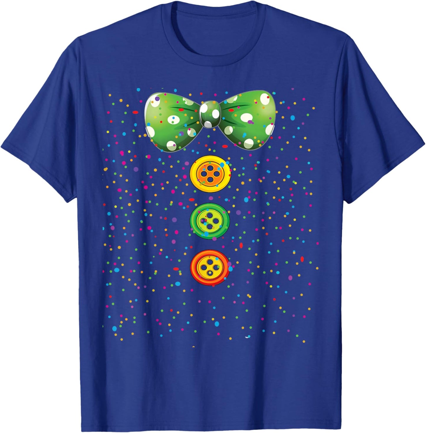 Clown Carnival Costume Clown Costume Clown Fancy Dress Confetti T-Shirt - T-Shirt | Royal