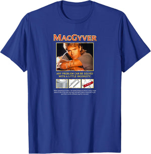 The ingenuity of the MacGyver Original series, Black, S T-Shirt - T-Shirt | Royal