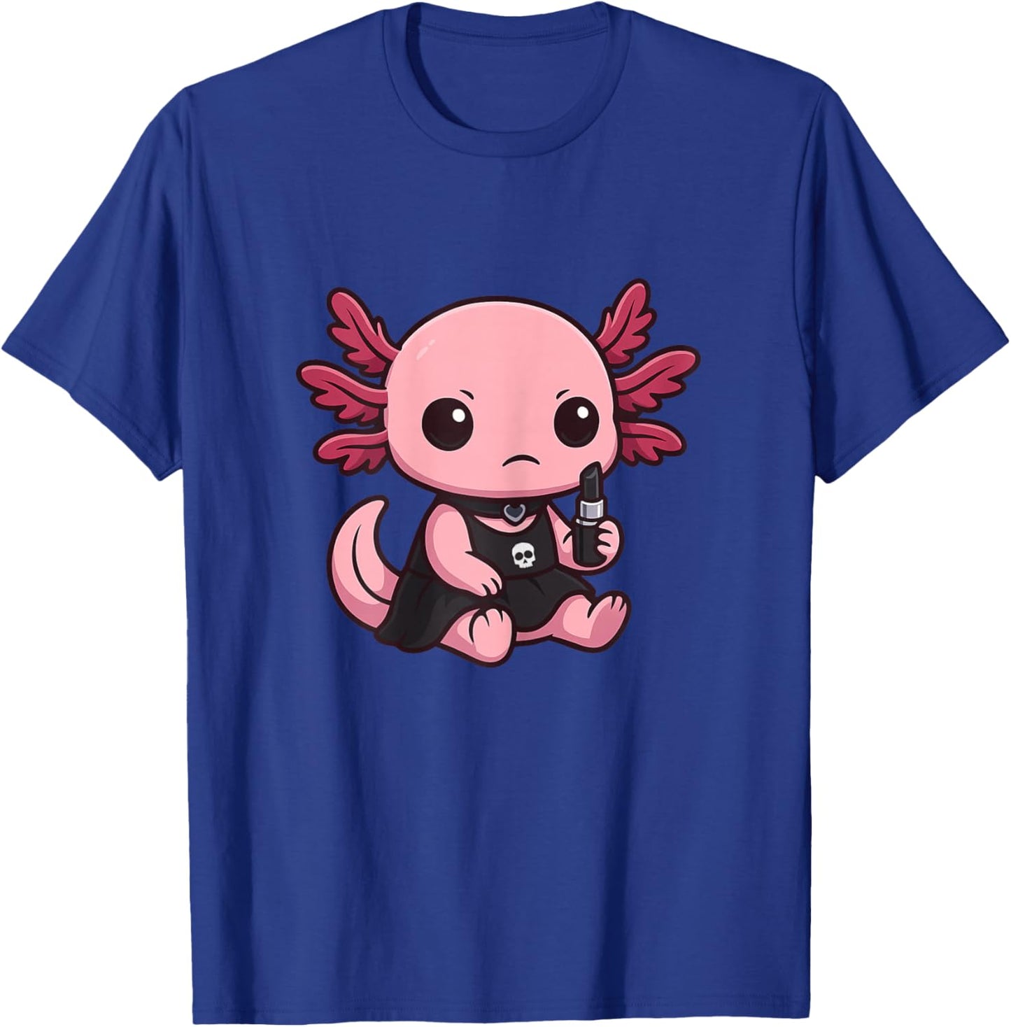 Gothic Emo Axolotl – Cute Goth Aesthetic Axolotl Art T-Shirt - T-Shirt | Royal