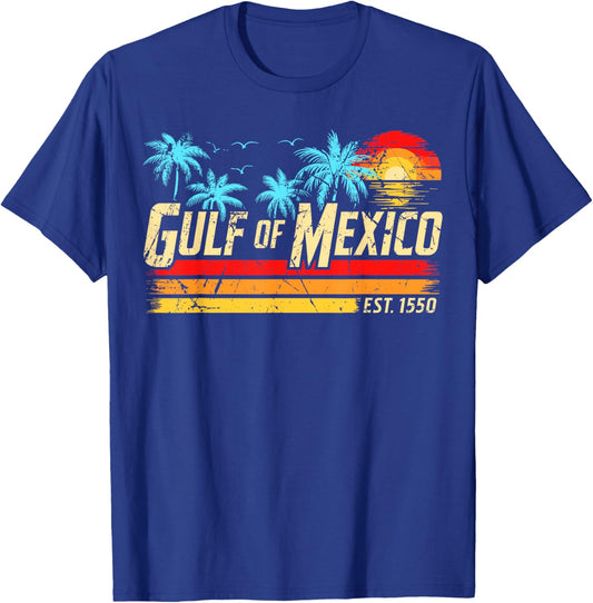 Gulf of Mexico Shirt Retro Vintage Beach Golf von Mexico T-Shirt - T-Shirt | Royal