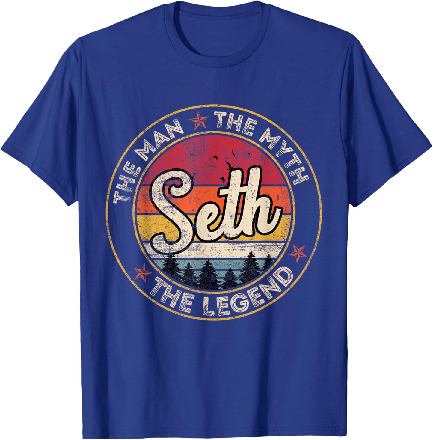Seth The Man The Myth The Legend Personalized Name T-Shirt - T-Shirt | Royal