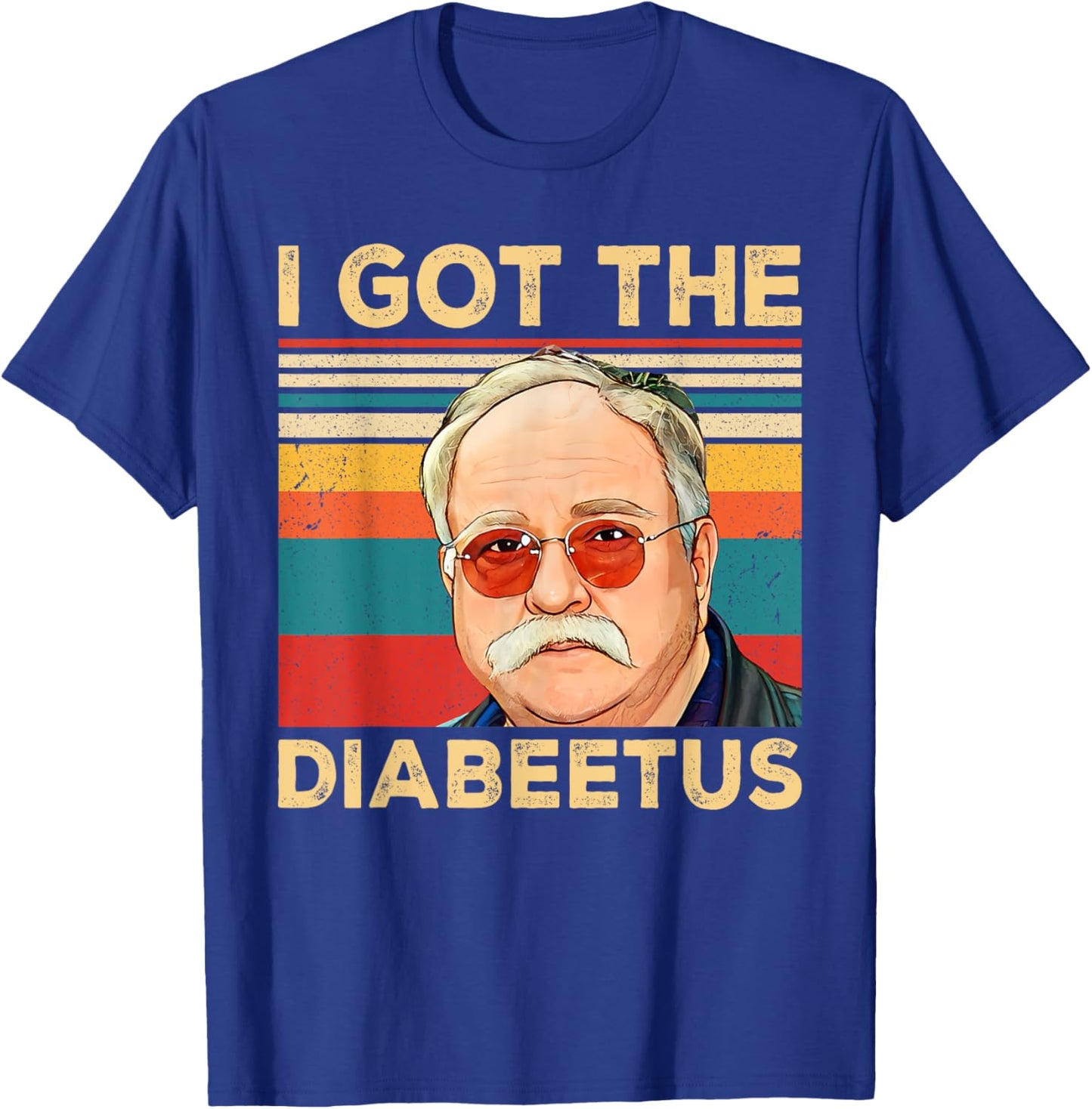 Funny Diabetes Awareness Outfits Family Matching -Adults Retro I Got The Diabeetus Funny Pancreas Diabetes Awareness Black Small Short Sleeve T-Shirt - T-Shirt | Royal