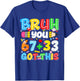 Bruh You 67 33 Got This Funny Math Testing School Motivation T-Shirt - T-Shirt | Royal