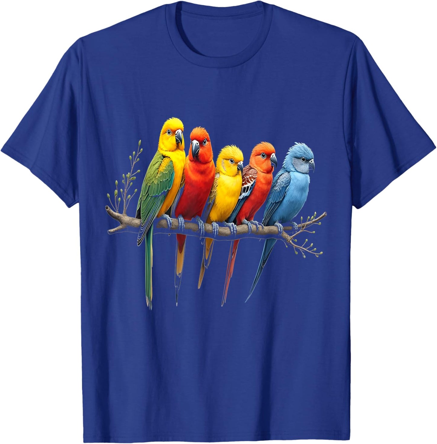Colorful Birds T-Shirt - T-Shirt | Royal