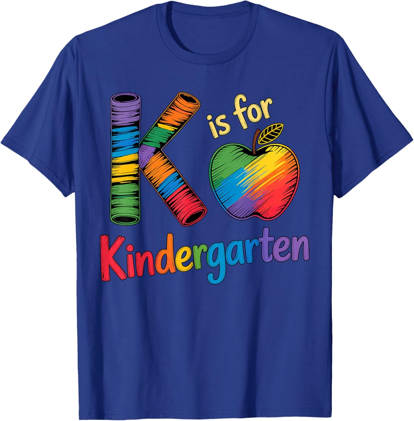 K is for Kindergarten T-Shirt - T-Shirt | Royal