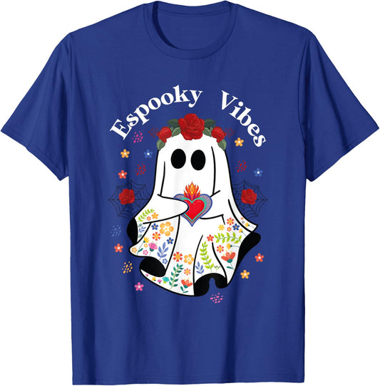 Espooky vibes Conchas halloween Mexican Ghost Espooky Season T-Shirt - T-Shirt | Royal