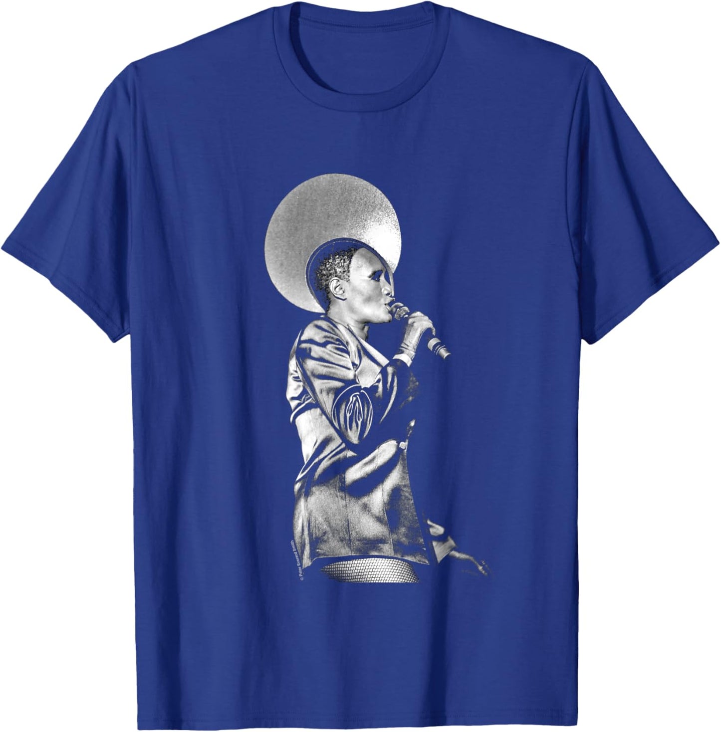 Grace Jones Live Black And White By Everard Smith T-Shirt - T-Shirt | Royal