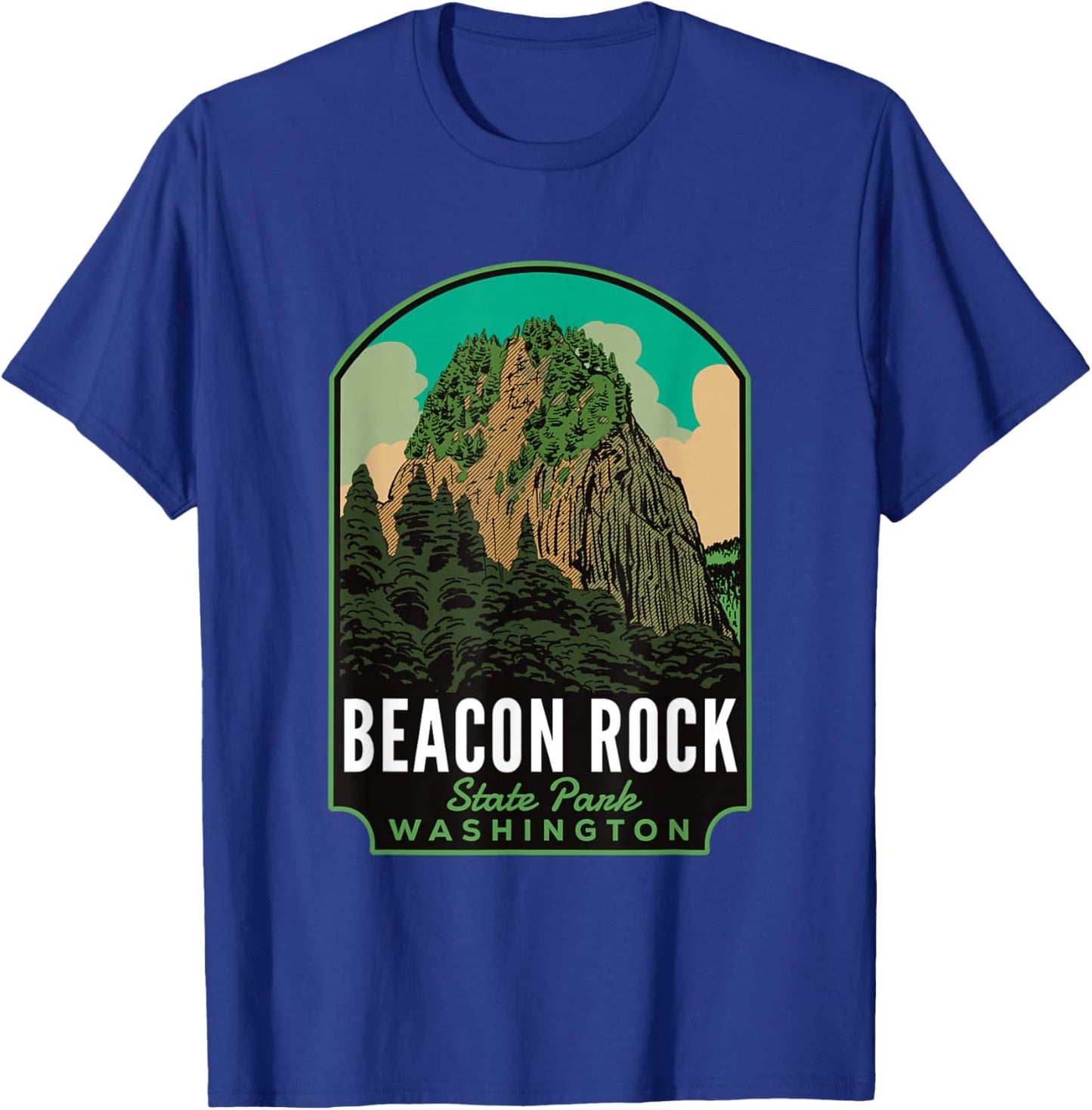 Beacon Rock State Park WA T-Shirt - T-Shirt | Royal