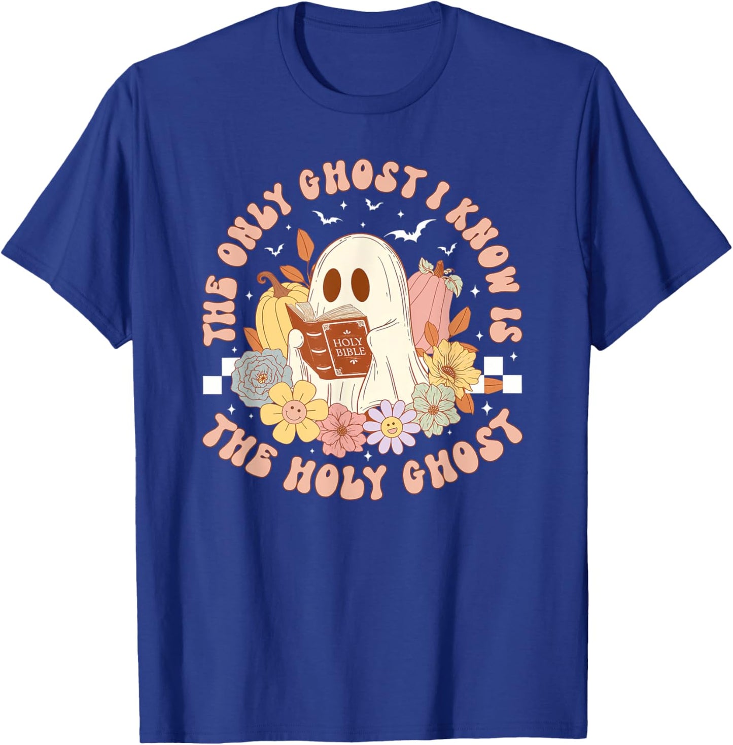 The Only Ghost I Know Is The Holy Ghost, Ghost Read Book T-Shirt - T-Shirt | Royal