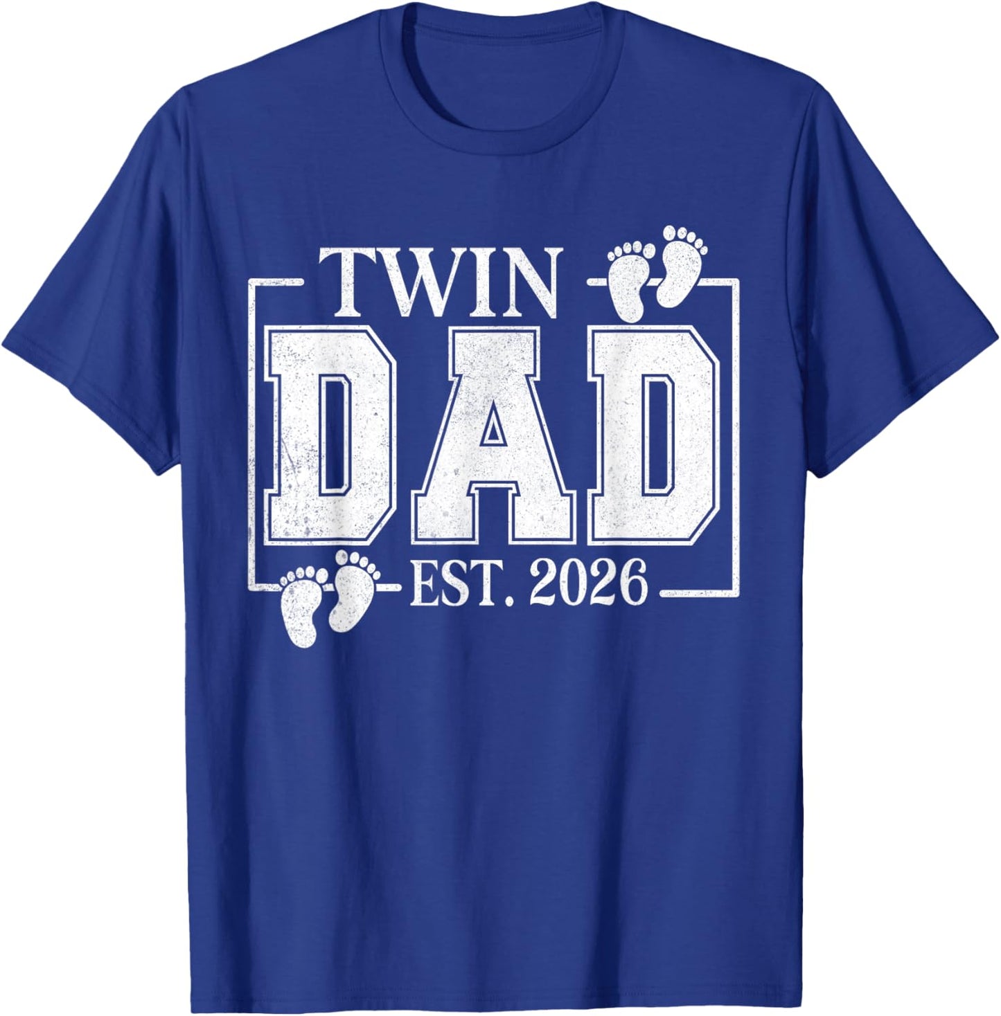 Twin Dad Est. 2026 Daddy Father's Day Loading New Dad 2026 T-Shirt - T-Shirt | Royal
