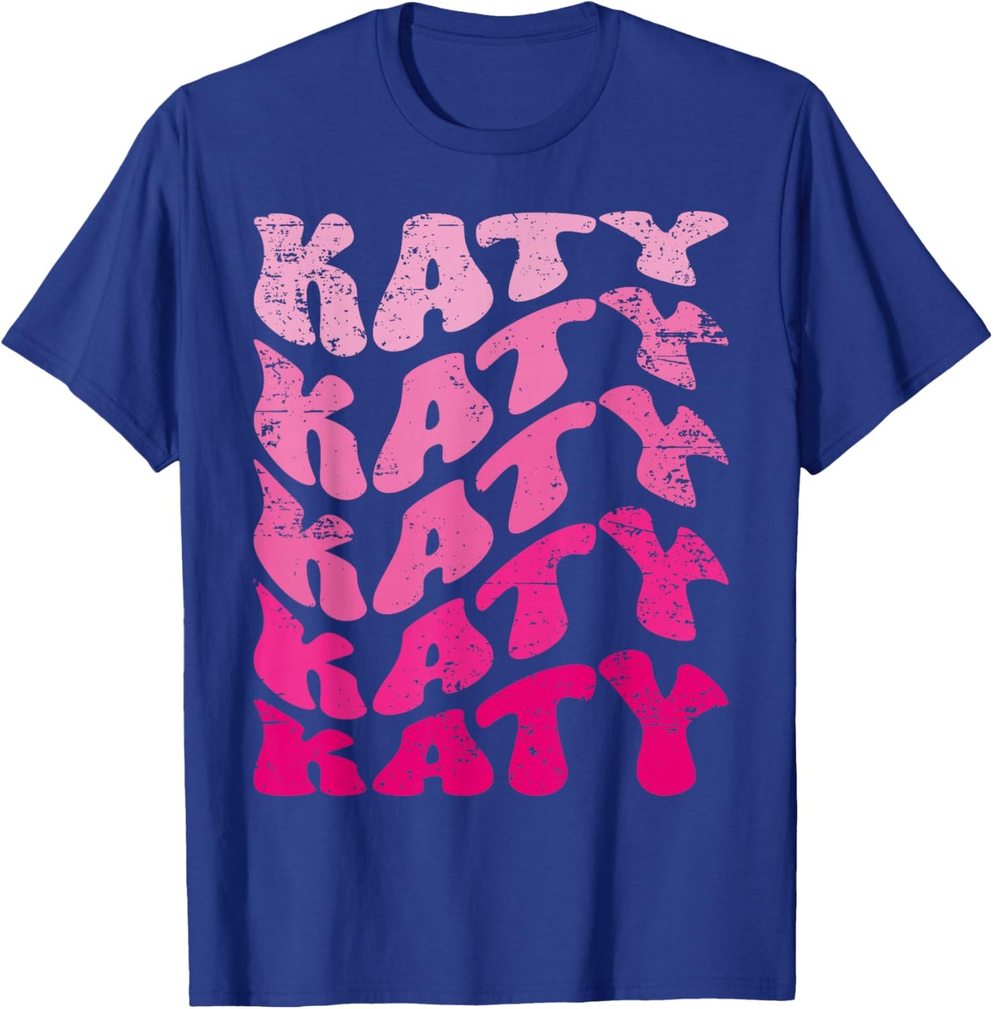 Retro Katy First Name Personalized Katy Groovy Vintage T-Shirt - T-Shirt | Royal