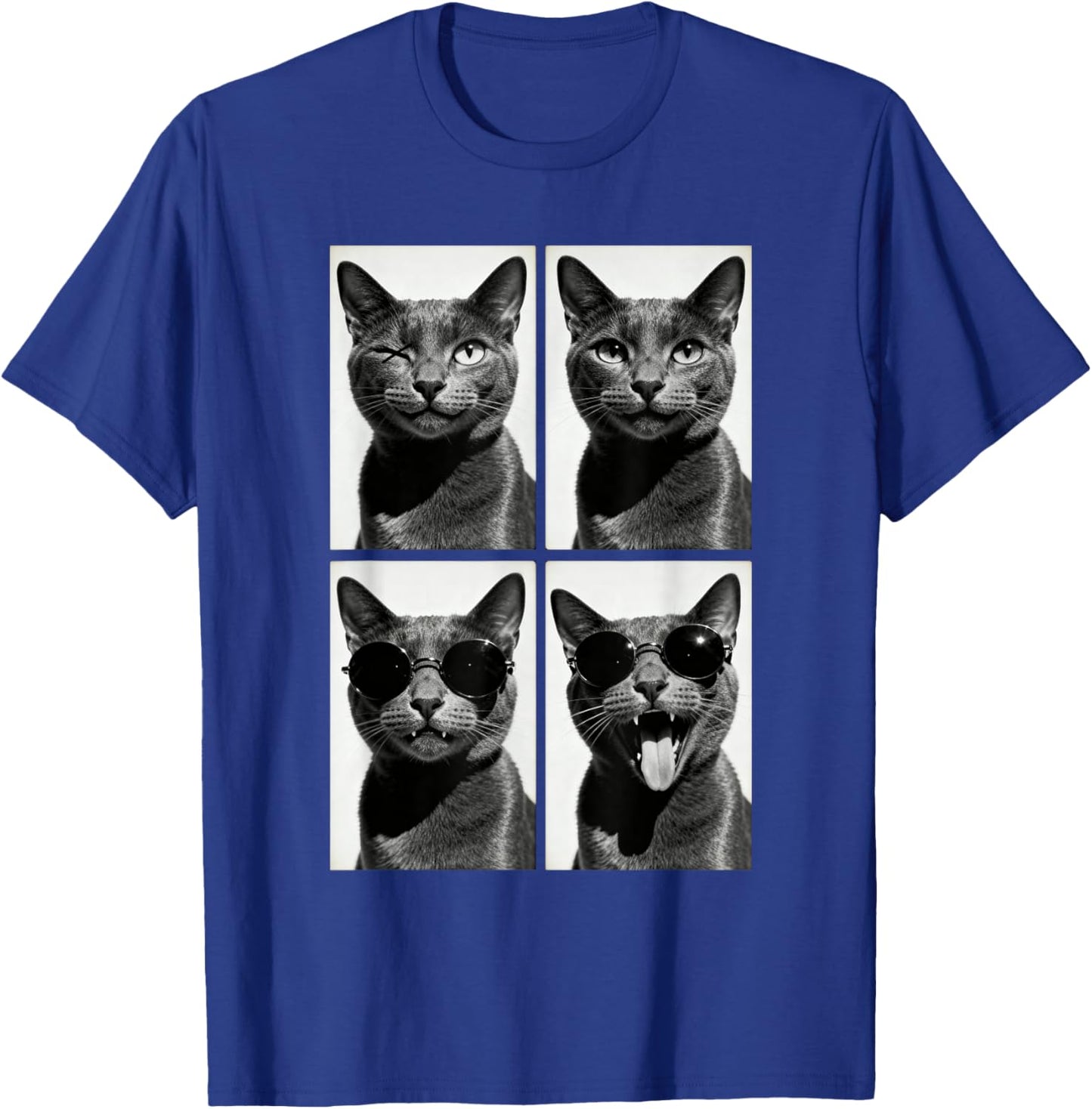 Cat Photobooth Funny Cat Selfie Kitten T-Shirt - T-Shirt | Royal