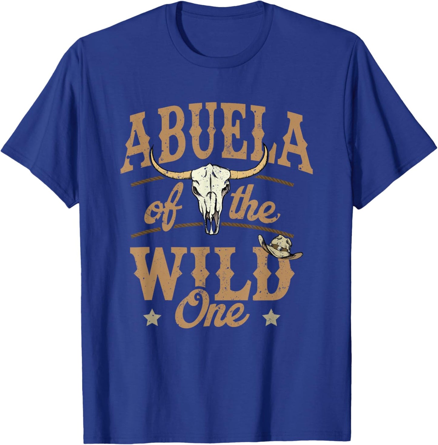 Abuela of The Wild One Cowboy Western Rodeo Party Matching T-Shirt - T-Shirt | Royal
