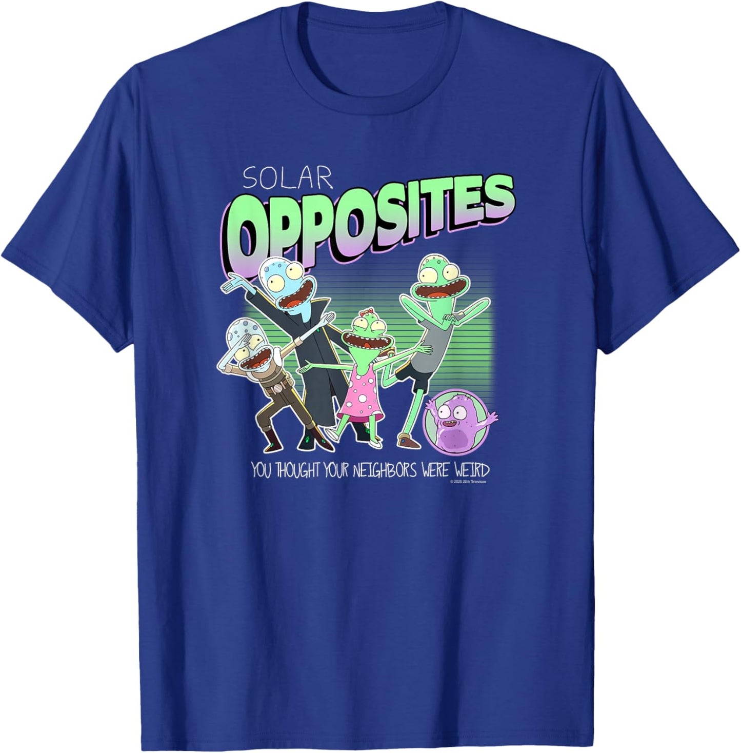 Solar Opposites Character Group Weird Neighbors Cartoon T-Shirt - T-Shirt | Royal