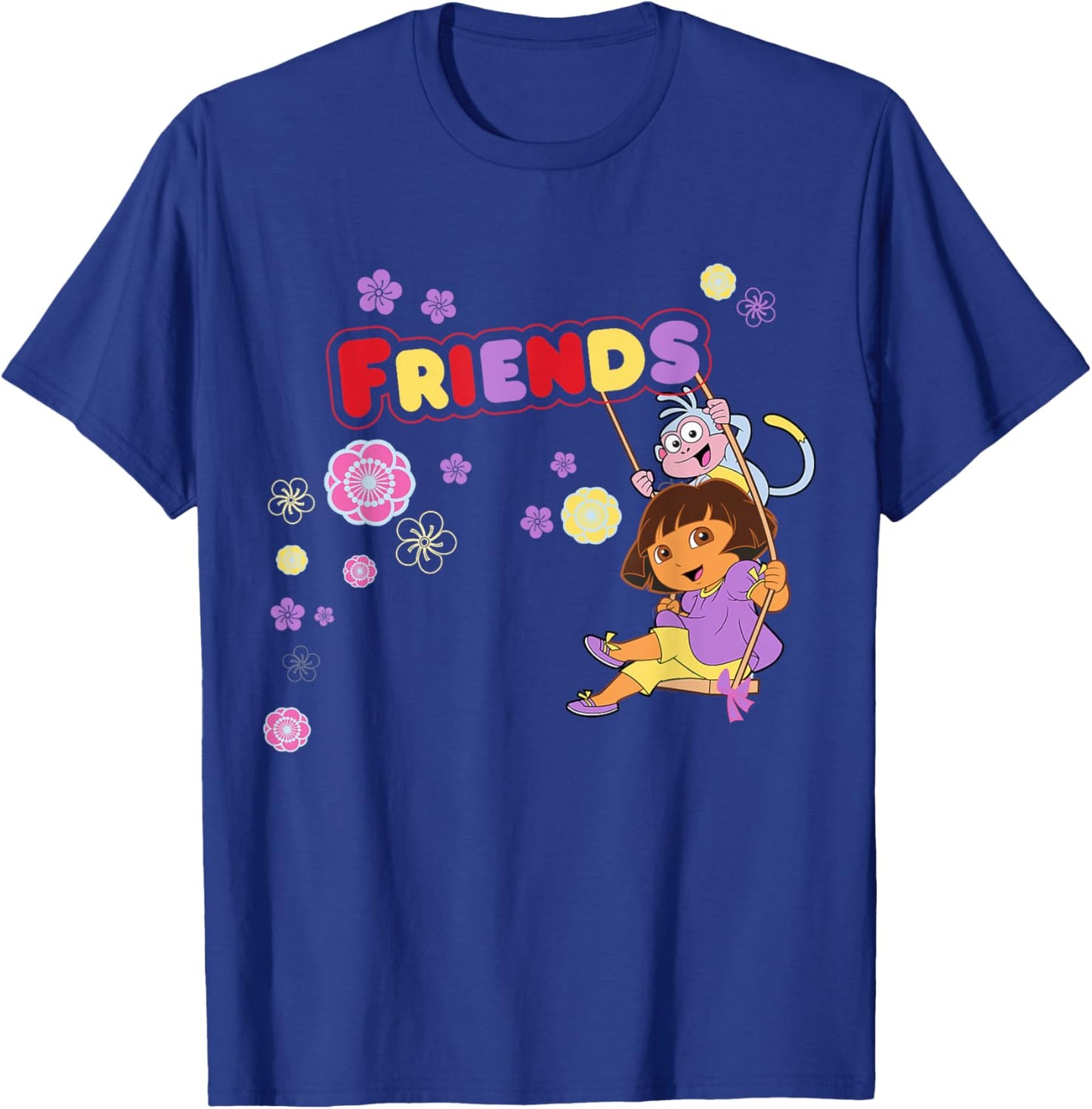 Dora the Explorer Boots the Monkey Friends Swing T-Shirt - T-Shirt | Royal