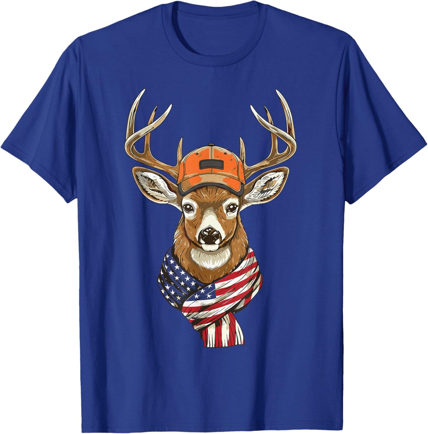 Youth Deer Hunter American Hunting Camo T-Shirt - T-Shirt | Royal