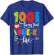 100 Days of Living That Pre-K Life Boy Girl Teacher T-Shirt - T-Shirt | Royal