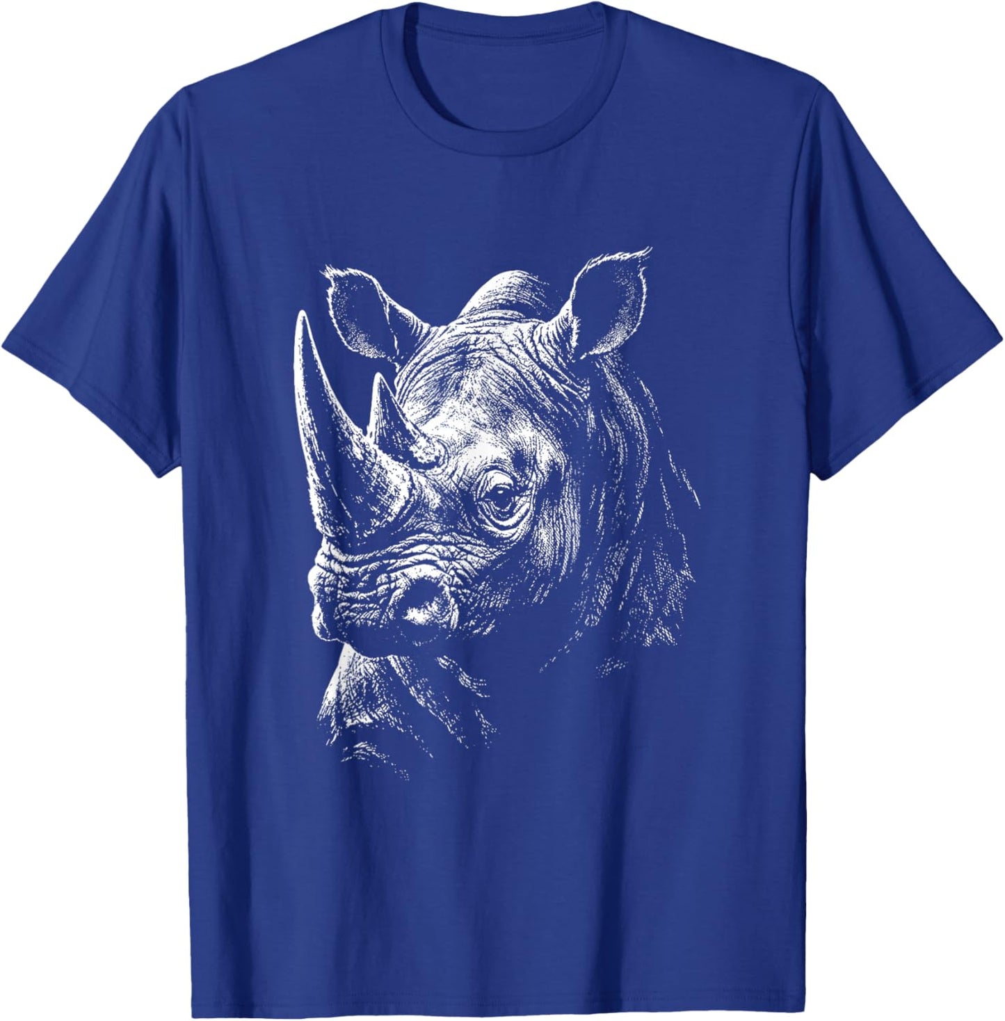 Rhino Portrait Black and White Rhinoceros Lover T-Shirt - T-Shirt | Royal