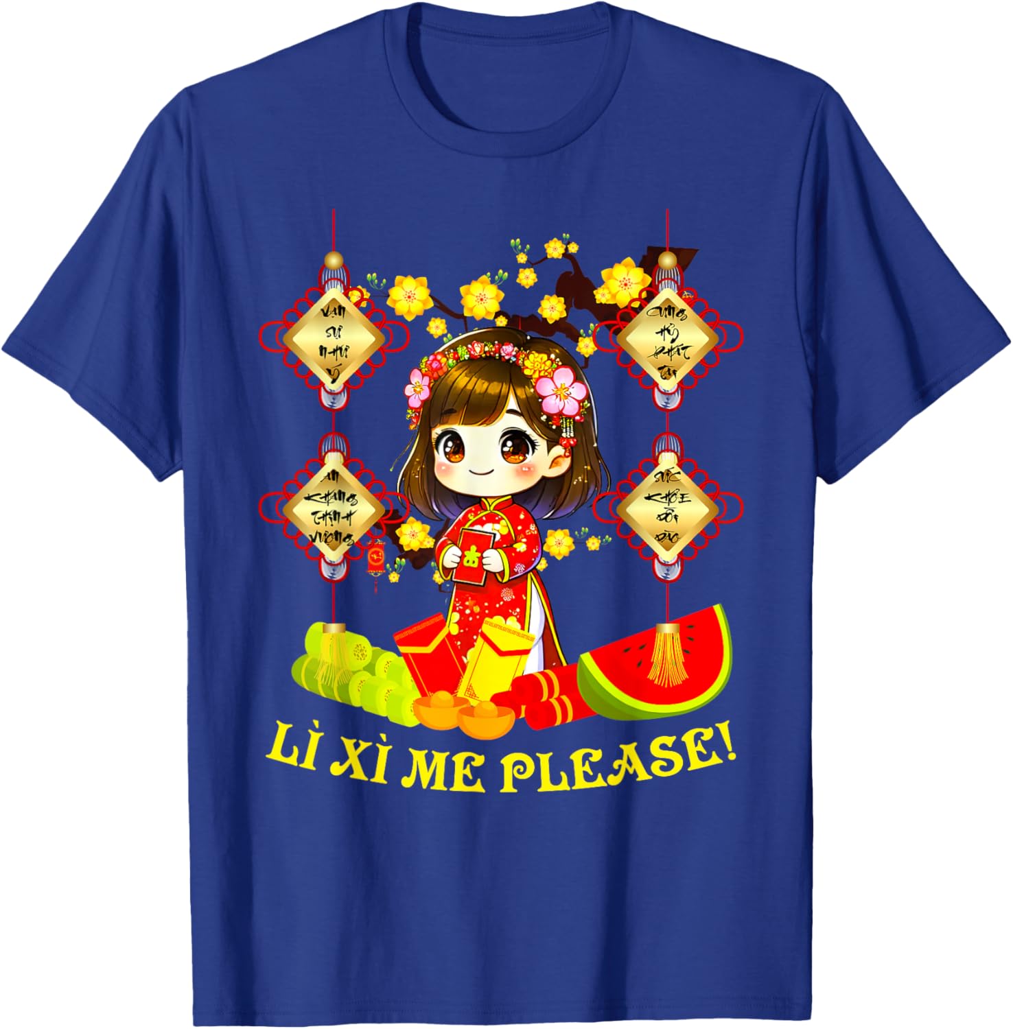 Li Xi Me Please Xuan At Ty Happy Tet Chuc Mung Nam Moi 2025 T-Shirt - T-Shirt | Royal