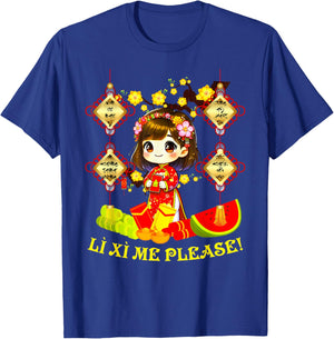 Li Xi Me Please Xuan At Ty Happy Tet Chuc Mung Nam Moi 2025 T-Shirt - T-Shirt | Royal