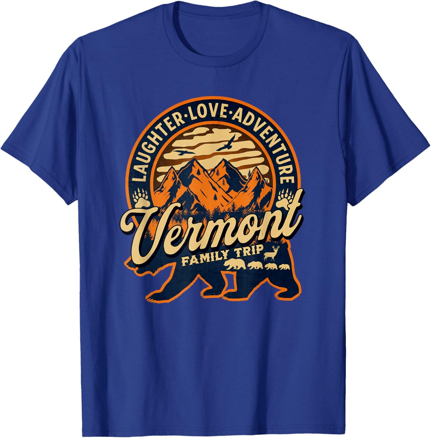 Vermont Family Trip Mountains Camping Adventure Souvenir T-Shirt - T-Shirt | Royal