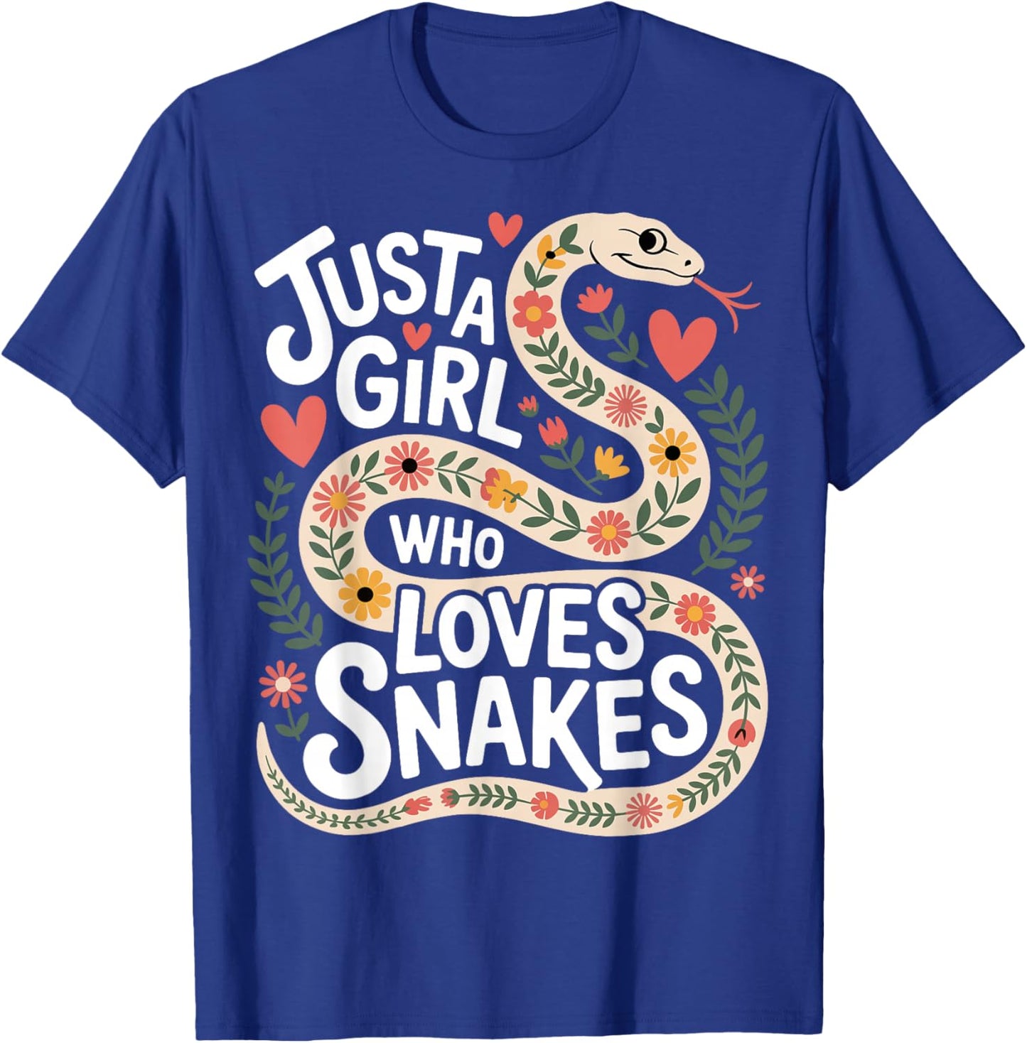 Snake Cute Just A Girl Who Loves Snakes T-Shirt - T-Shirt | Royal