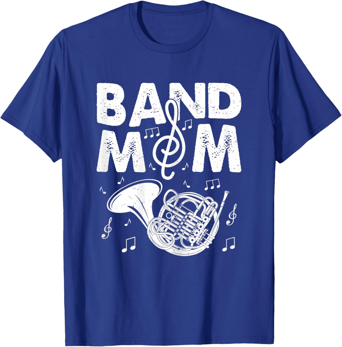 Band Mom Funny French Horn Marching Band Musician Mom Gifts T-Shirt - T-Shirt | Royal