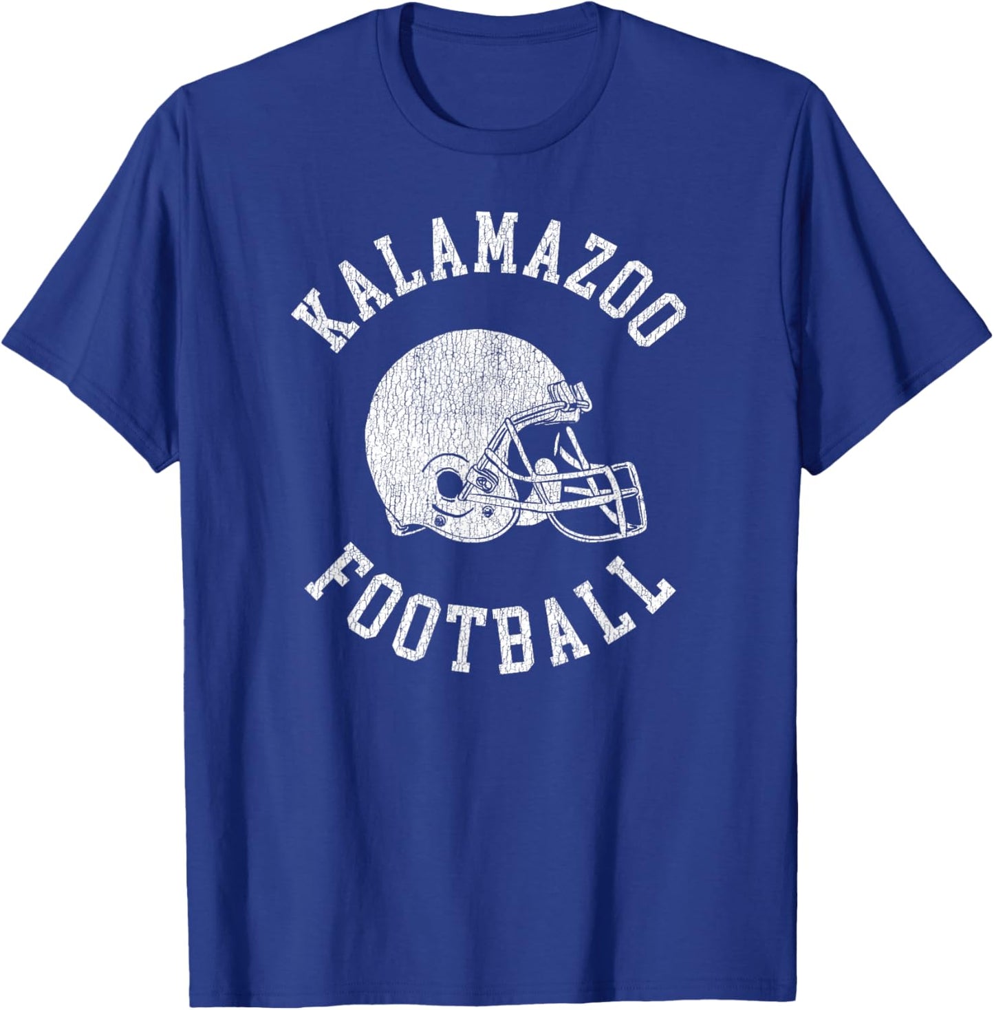 Kalamazoo Football Throwback Football Helmet Retro T-Shirt - T-Shirt | Royal