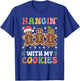Groovy Hangin With My Cookies Gingerbread Christmas Teacher T-Shirt - T-Shirt | Royal