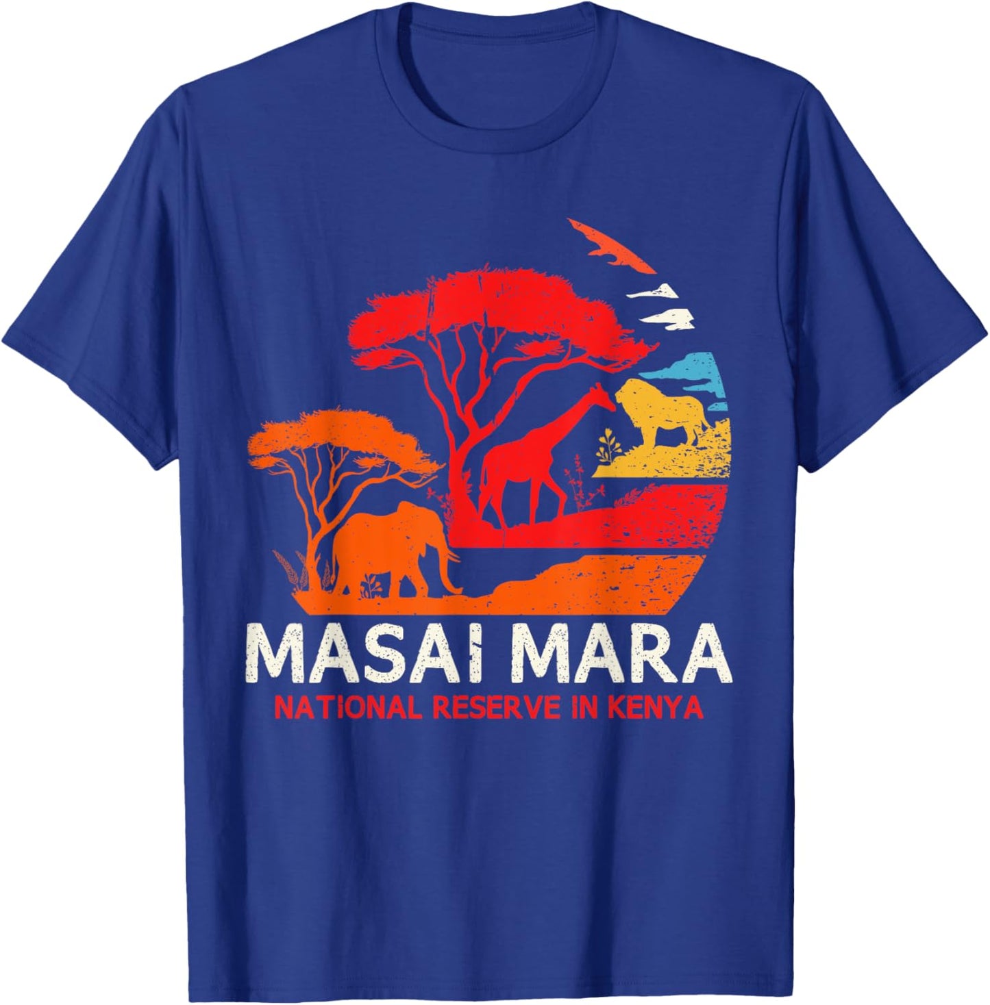 Maasai Mara Africa Safari Animals Kenya Serengeti Travel T-Shirt - T-Shirt | Royal