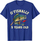 Vintage O'Fishally 5 Years Old Fishing 5th Birthday Boy T-Shirt - T-Shirt | Royal