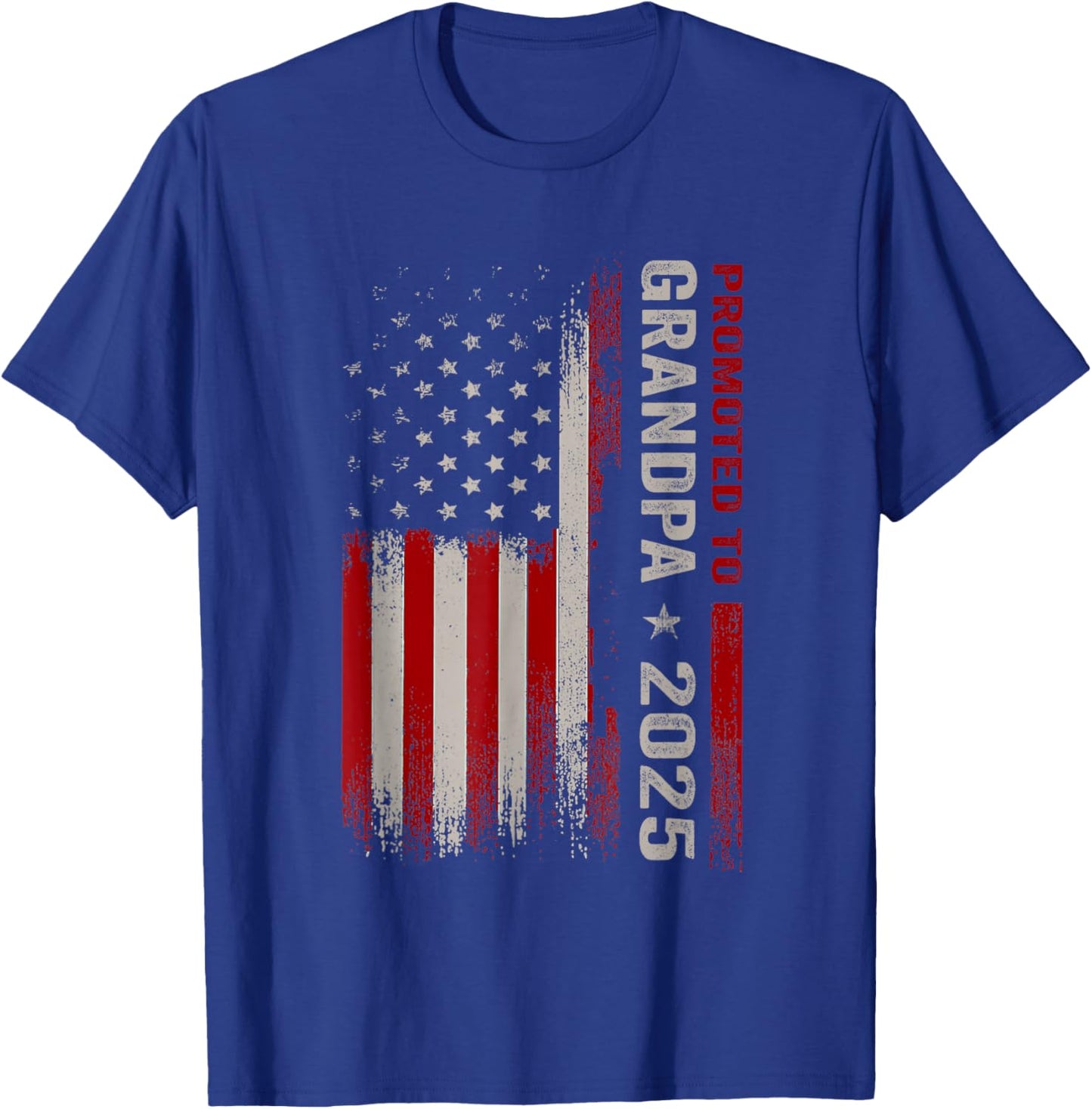 Promoted To Grandpa Est 2025 New Grandpa Expect Baby T-Shirt - T-Shirt | Royal