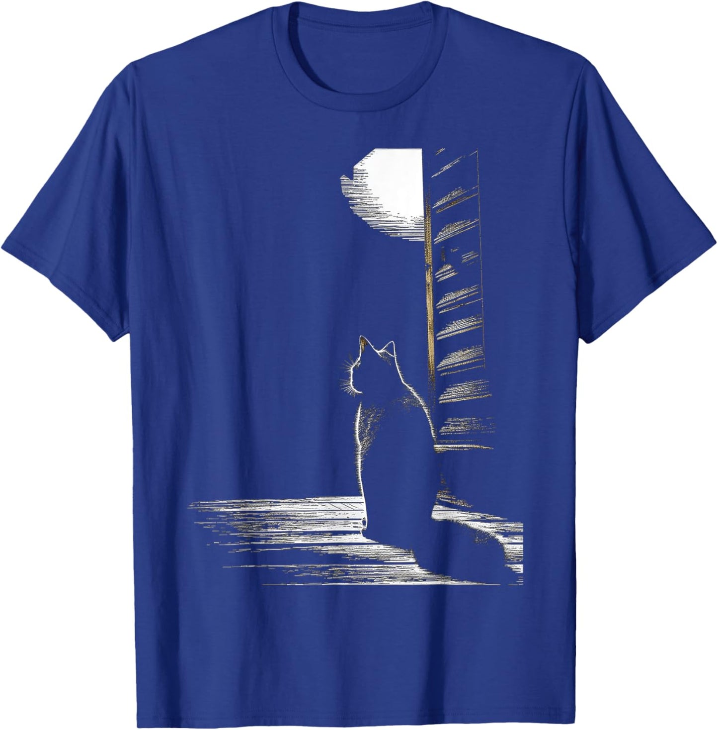 Cat Graphic Pet Illustration Cat T-Shirt - T-Shirt | Royal