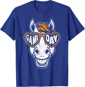 Vintage Game Day Bronco T-Shirt - T-Shirt | Royal