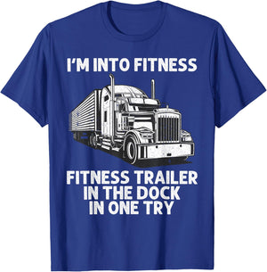 Best Truck Driver Art Dad Women Trucking CDL Trucker T-Shirt - T-Shirt | Royal