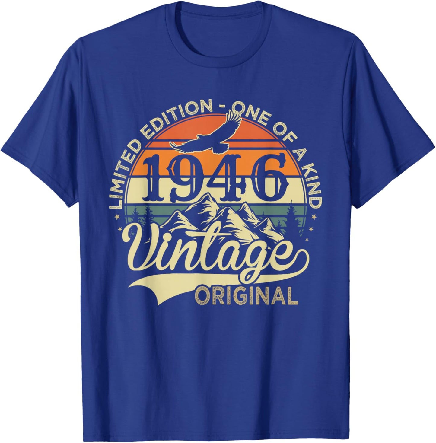 Original 1946 Vintage Cadeau 80 Ans Anniversaire Homme Femme T-Shirt - T-Shirt | Royal
