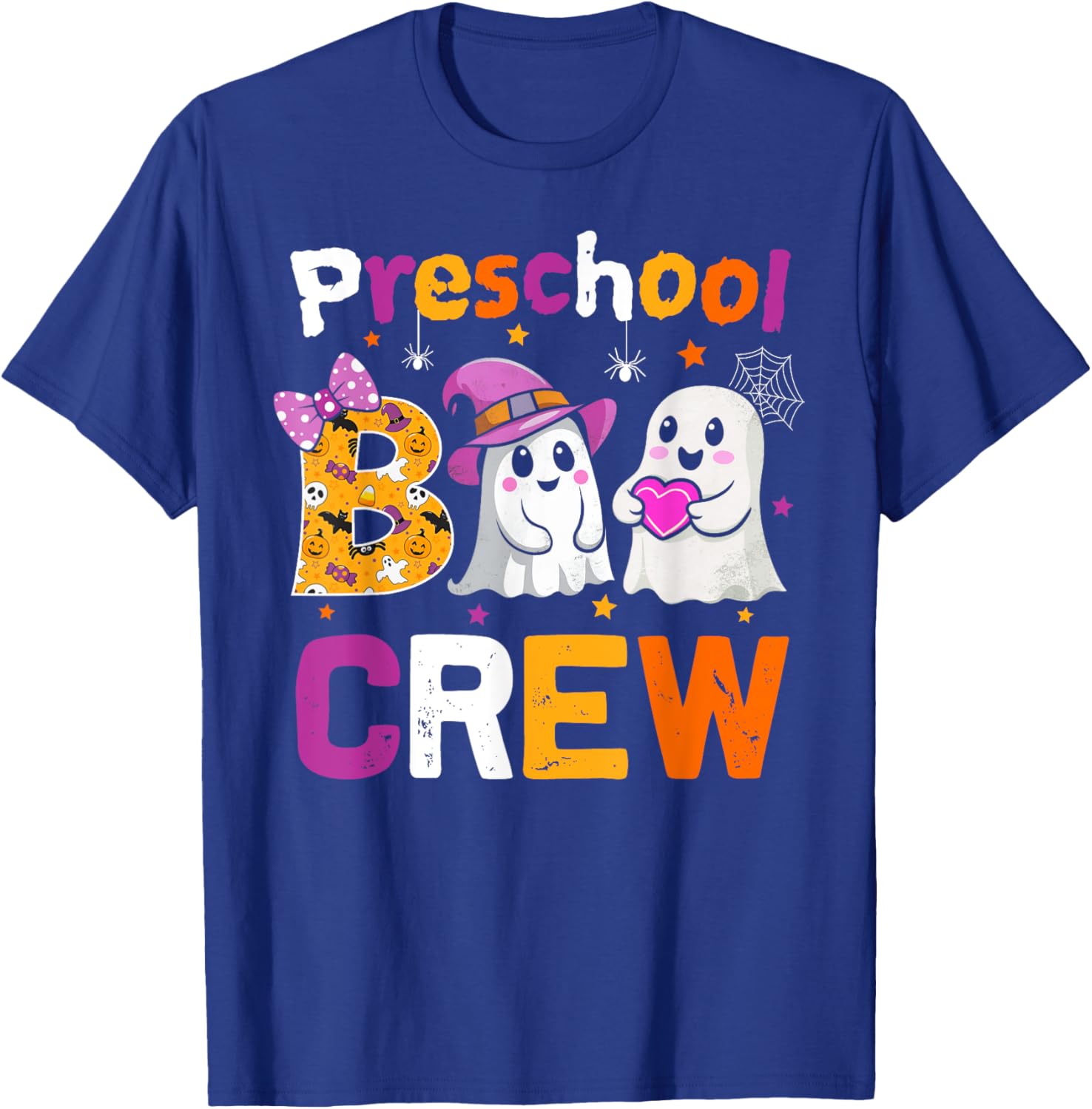 Preschool Boo Crew Funny Preschool Halloween Teacher Kids T-Shirt - T-Shirt | Royal