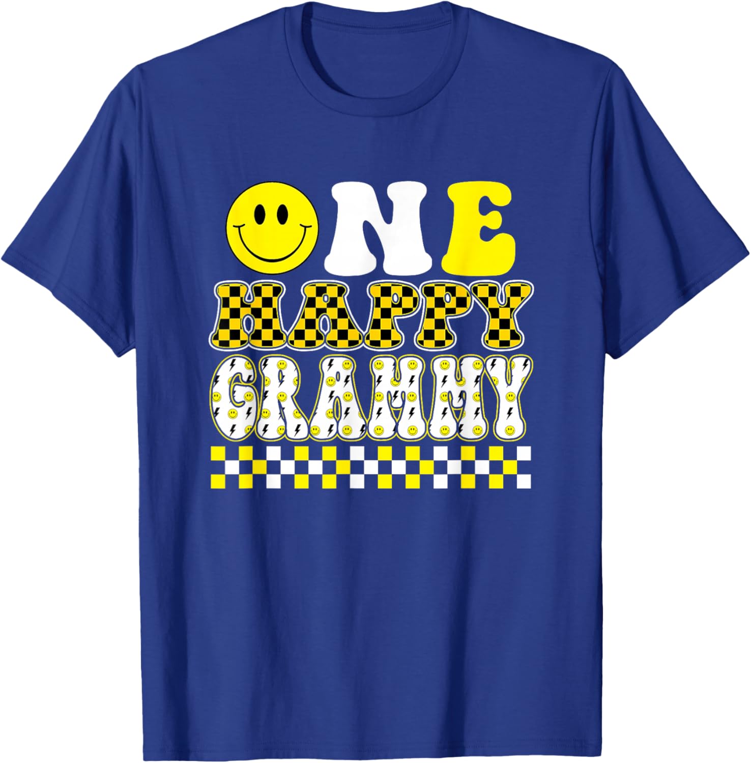 One Happy Dude Grammy 1st Birthday Family Matching T-Shirt - T-Shirt | Royal