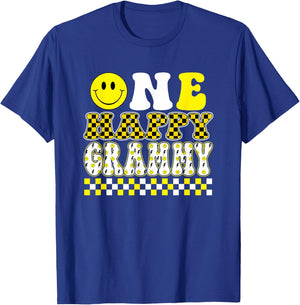 One Happy Dude Grammy 1st Birthday Family Matching T-Shirt - T-Shirt | Royal