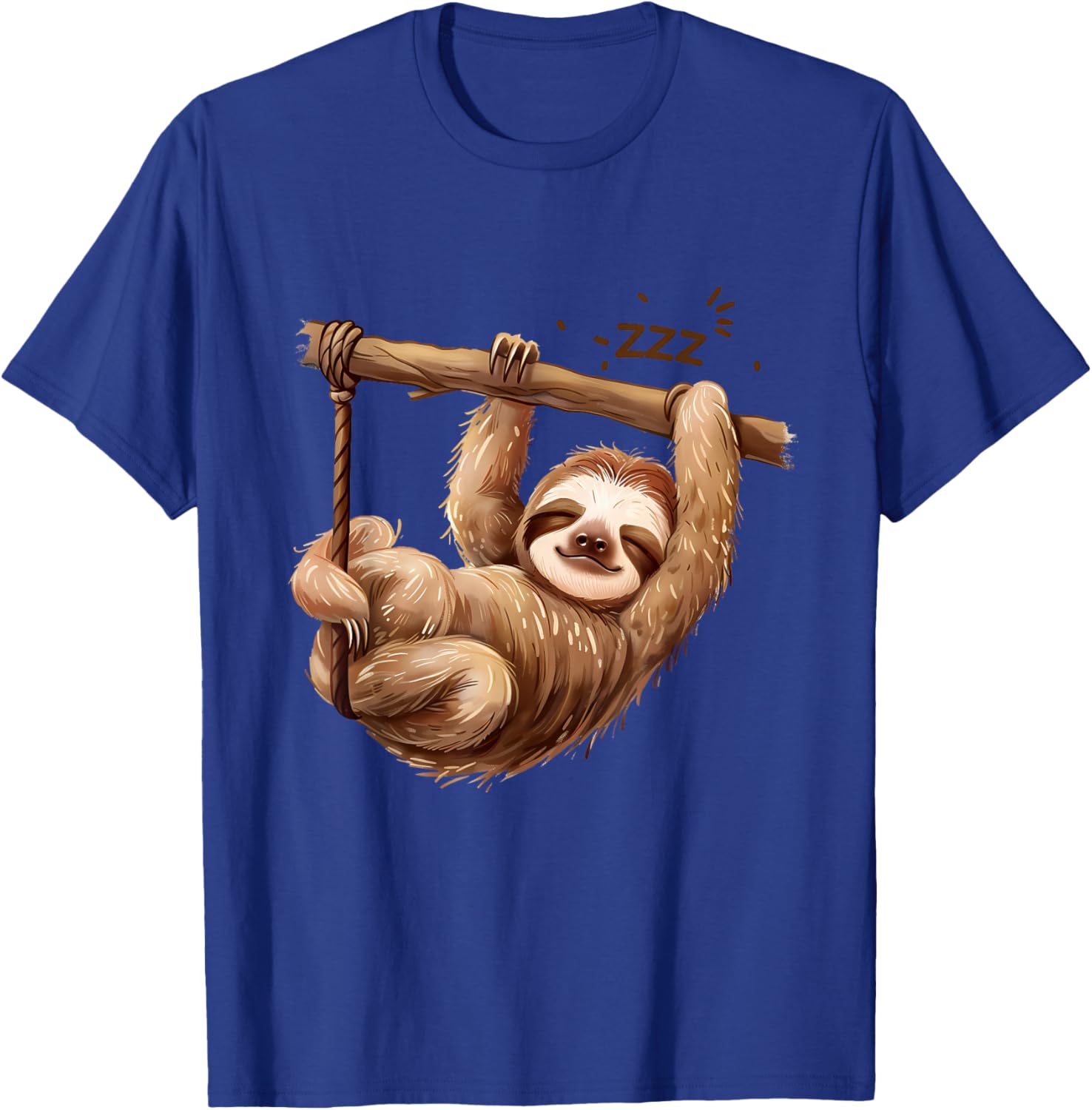 Sloth Lover Sleepy Animal Napping Cute Sloth Sleeping T-Shirt - T-Shirt | Royal