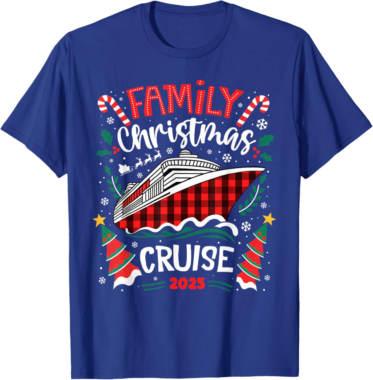 Family Christmas Cruise 2025 Family Matching Merry Christmas T-Shirt - T-Shirt | Royal