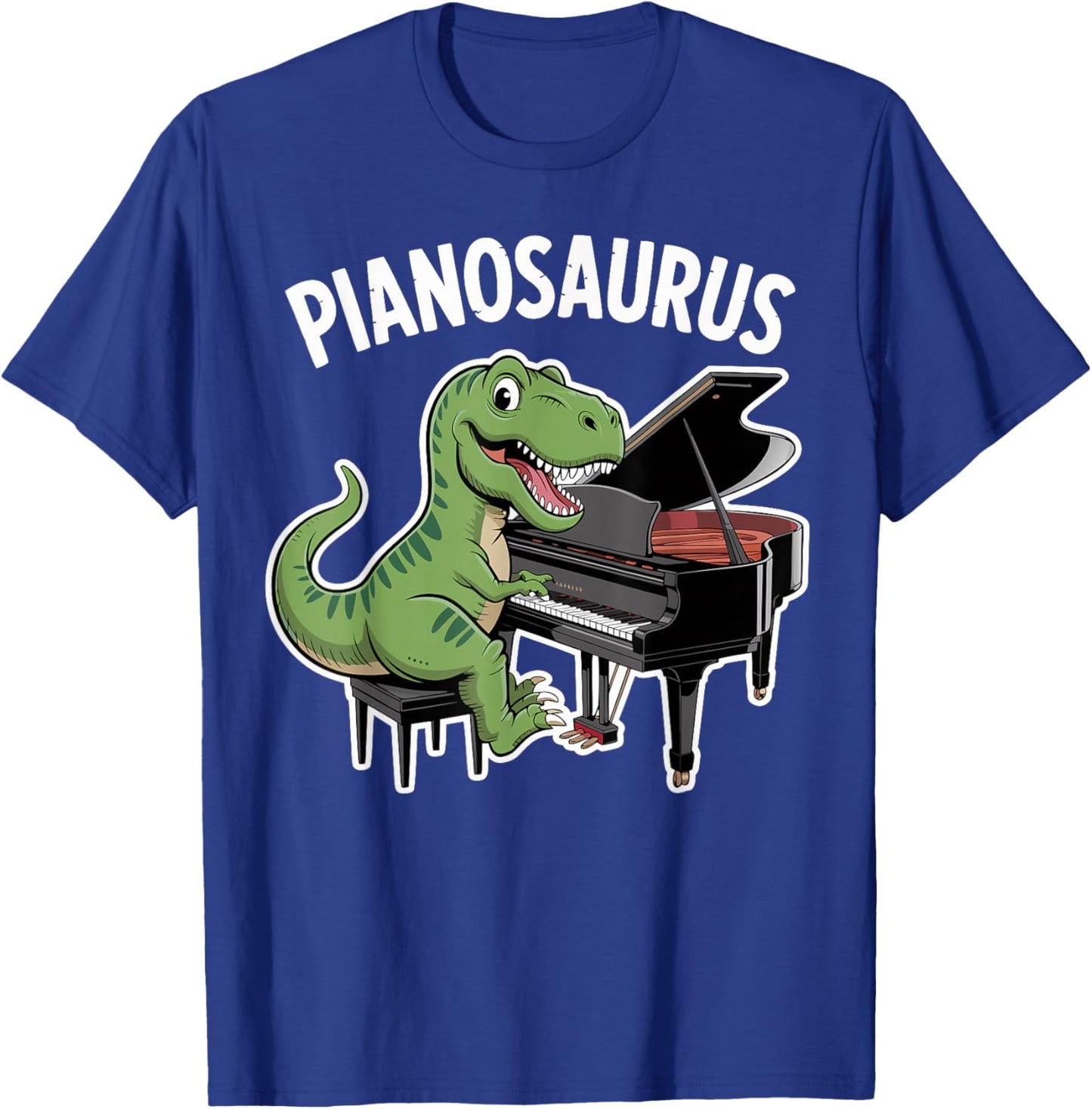 Funny Piano Tuner Pianosaurus T-Rex Piano Player T-Shirt - T-Shirt | Royal
