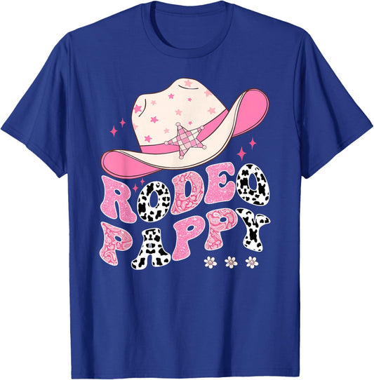 Rodeo Pappy Pink CowGirl 1St Birthday Family Matching T-Shirt - T-Shirt | Royal