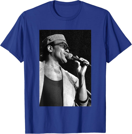 Singer Bobby Womack Live By Stephen Wright T-Shirt - T-Shirt | Royal