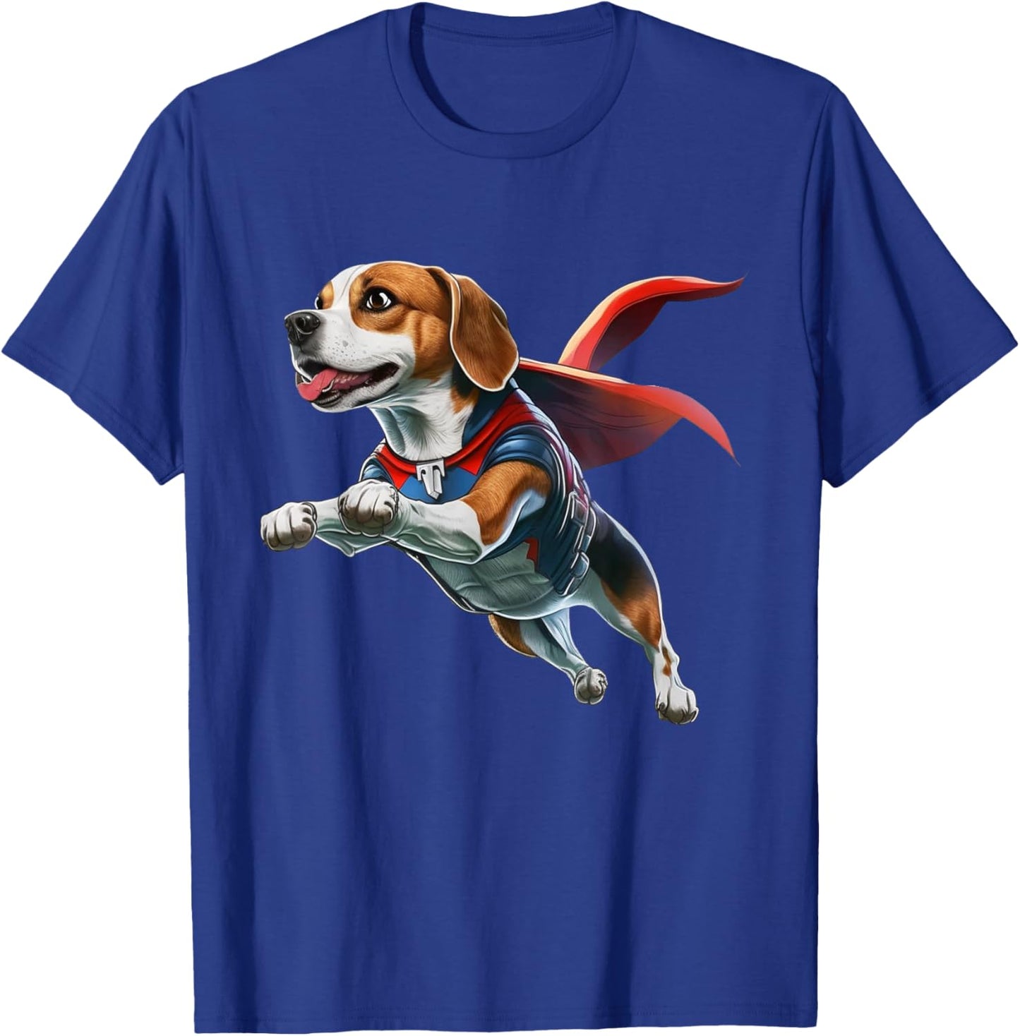 Superhero Beagle Red Cape Super Hero Dog T-Shirt - T-Shirt | Royal