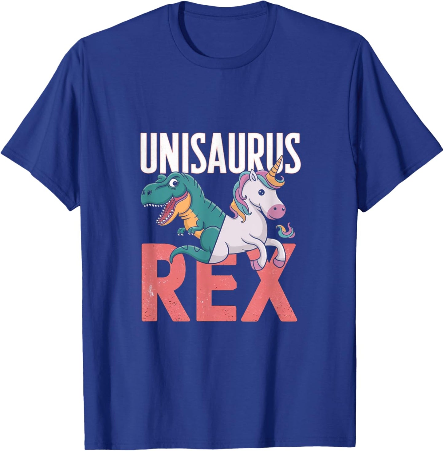 Unisaurus Rex Dinosaur Unicorn T-Shirt - T-Shirt | Royal