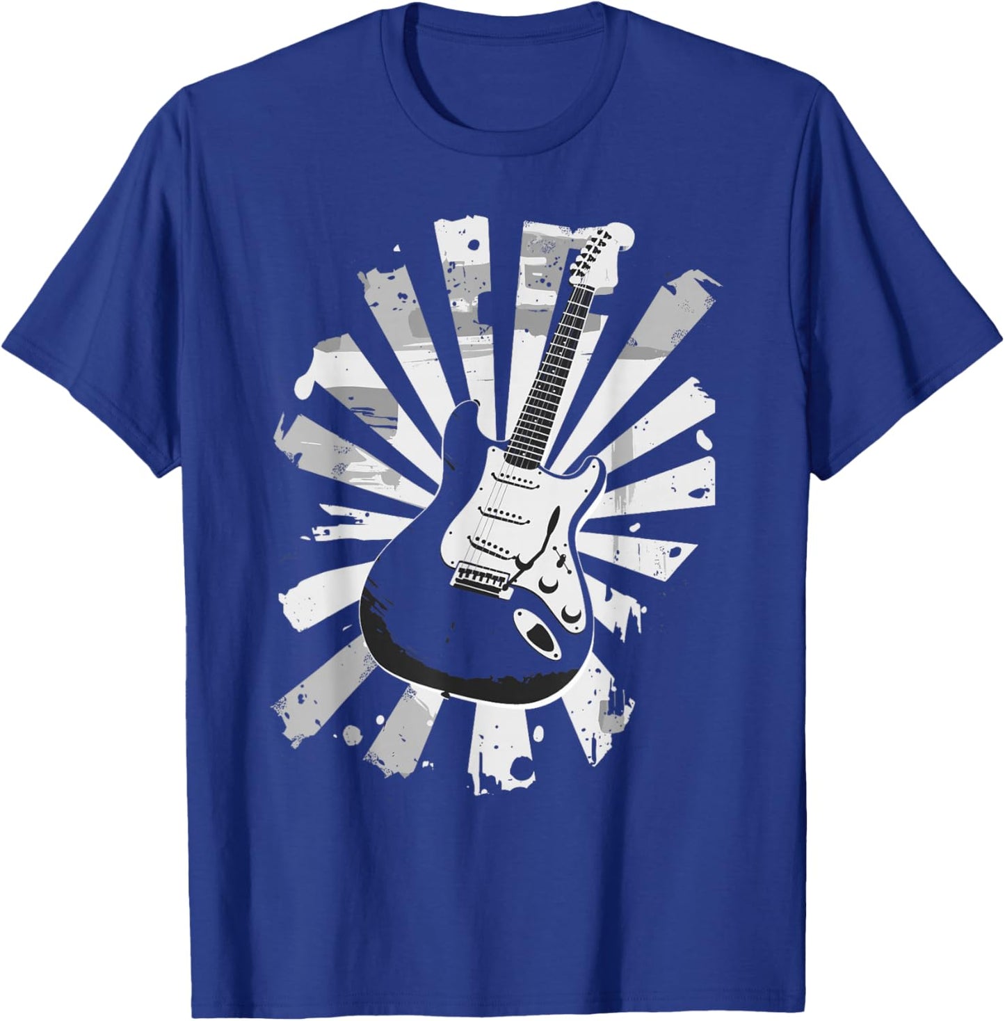 Guitar Art For Solid Body Electric Guitarist Vintage T-Shirt - T-Shirt | Royal